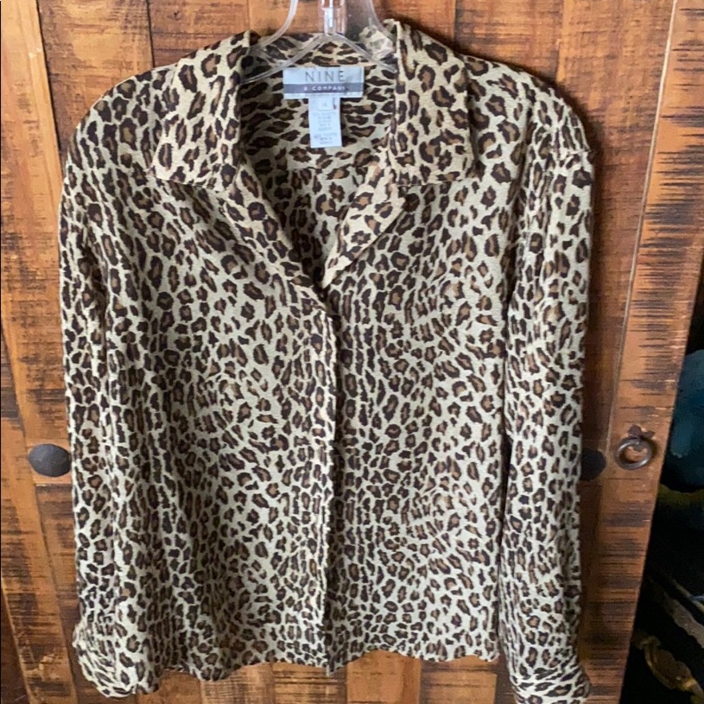 Nine & company leopard print shirt - Picture 1 of 4